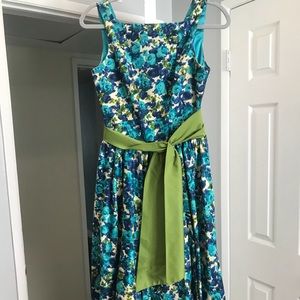 Pinup Couture Blue Floral Dress